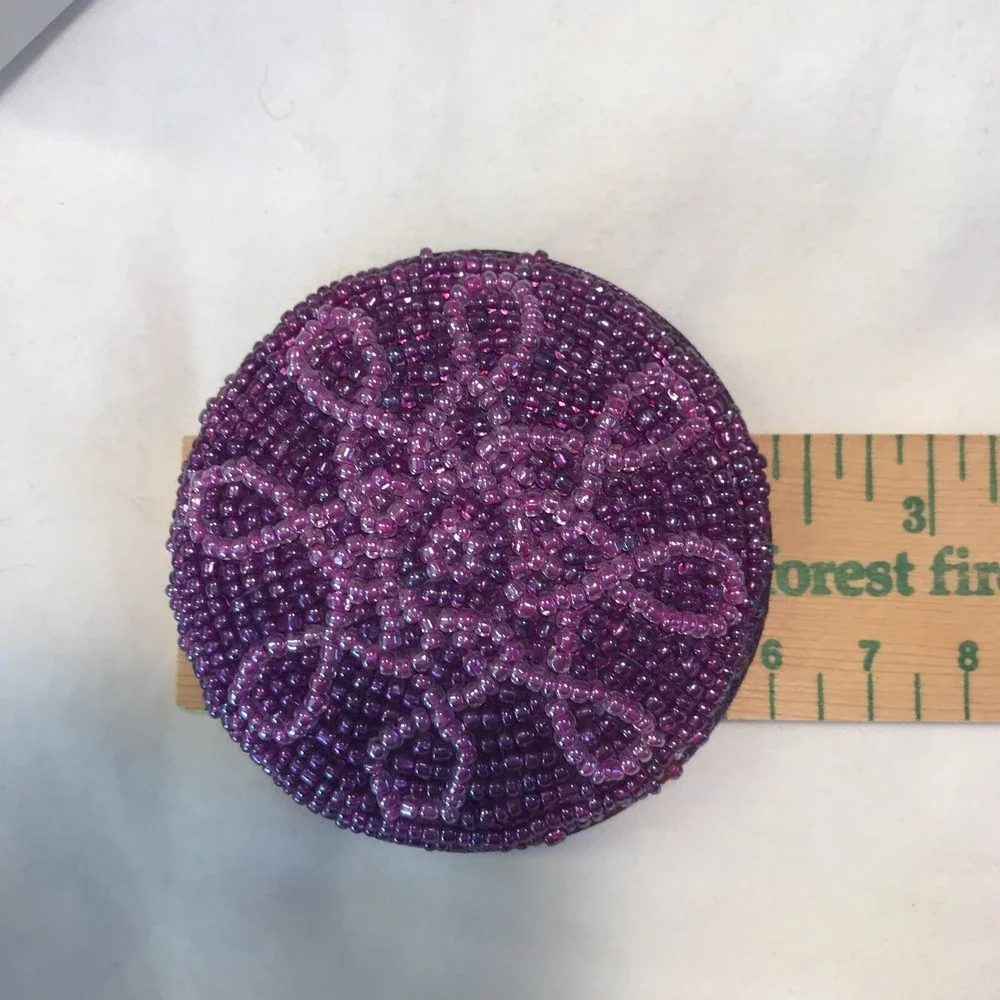 Mark by Avon 2005 Karmala Beaded Mirror purple